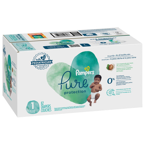 Pampers Diapers Size 1 (8-14 lb) Super Pack 82 CT