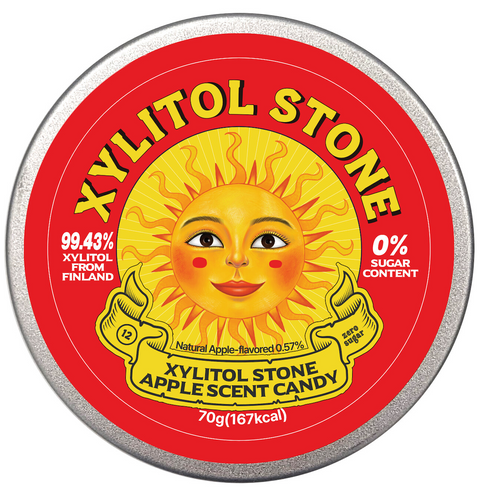 Nuriearth Global Usa Xylitol Stone Sugar Free Hard Candy, Apple - 3.2 OZ 50 Pack