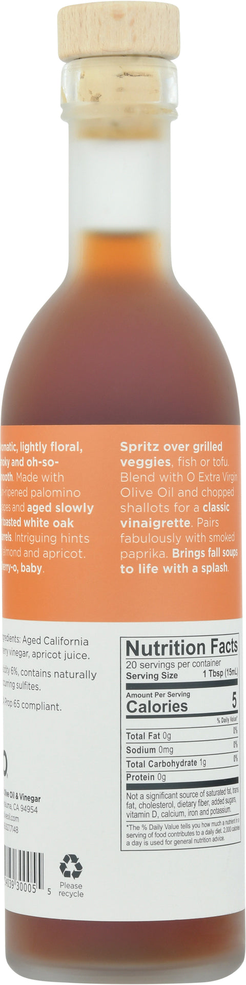 O California Aged Sherry Vinegar 10.1 FZ