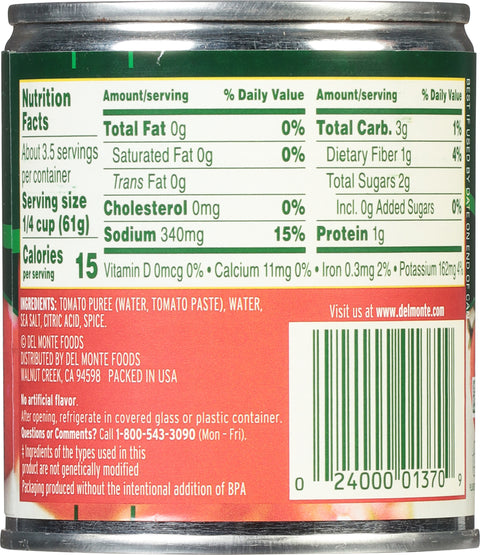 Del Monte Tomatoes Sauce 8 OZ