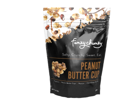 Funky Chunky Peanut Butter Cup Popcorn Small Bag - 2 OZ 8 Pack