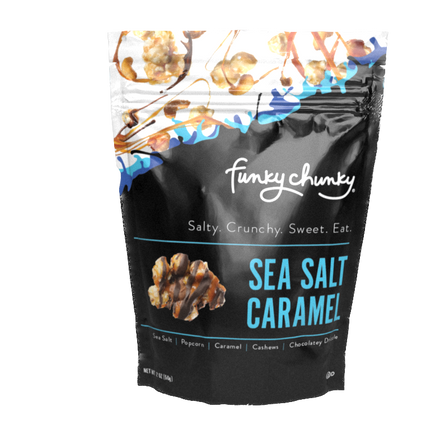 Funky Chunky Sea Salt Caramel Popcorn Small Bag - 2 OZ 8 Pack