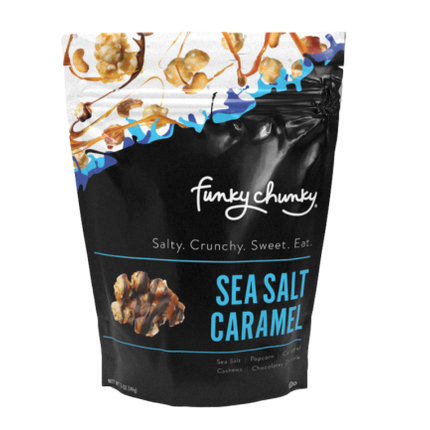 Funky Chunky Sea Salt Caramel Popcorn Large Bag - 5 OZ 6 Pack