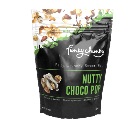 Funky Chunky Nutty Choco Pop Small Bag - 2 OZ 8 Pack