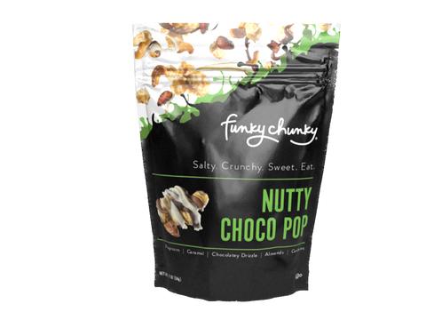 Funky Chunky Nutty Choco Pop Small Bag - 2 OZ 8 Pack