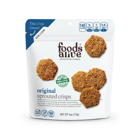 Foods Alive Original Sprouted Crisps - 4 OZ 6 Pack