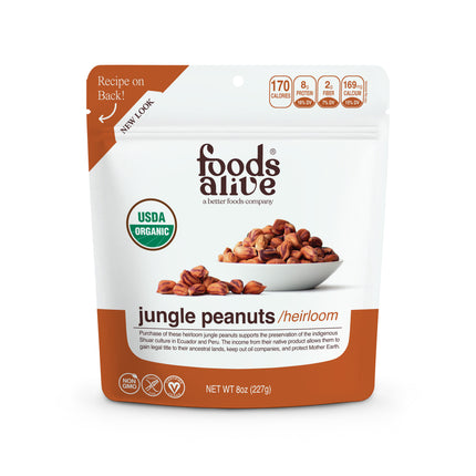 Foods Alive Jungle Peanuts - 8 OZ 6 Pack