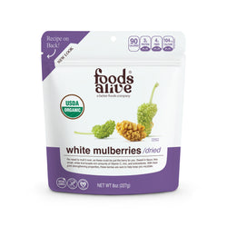 Foods Alive White Mulberries - 8 OZ 6 Pack