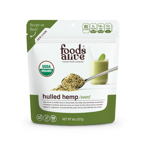 Foods Alive Hulled Hemp Seeds - 8 OZ 6 Pack