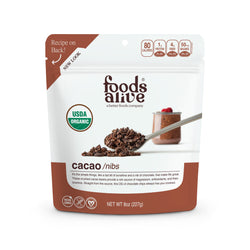 Foods Alive Cacao Nibs (Regular) - 8 OZ 6 Pack