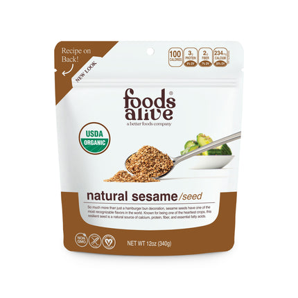 Foods Alive Natural Sesame Seeds - 12 OZ 6 Pack
