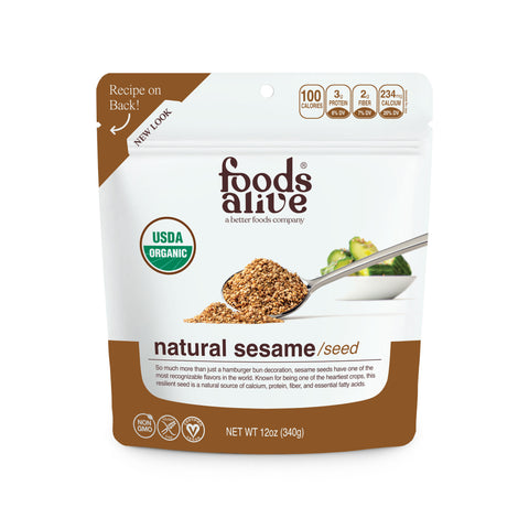 Foods Alive Natural Sesame Seeds - 12 OZ 6 Pack