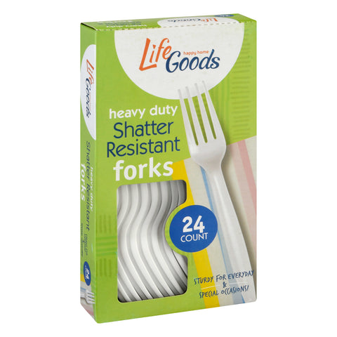 Life Goods Heavy Duty Shatter Resistant Forks 24 ea - 24 CT 24 Pack