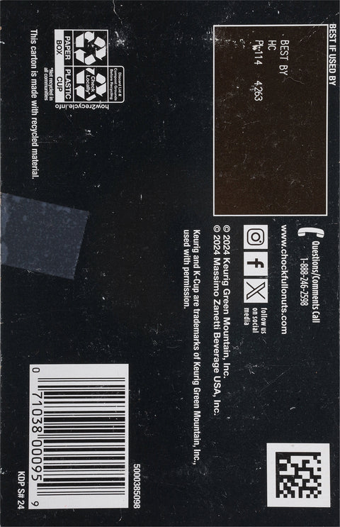 Chock Full O'Nuts Medium Donut Shop Coffee 12 K-Cup Pods