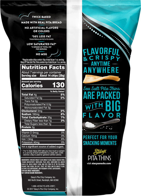 Stacy's Sea Salt Pita Thins 6.75 OZ