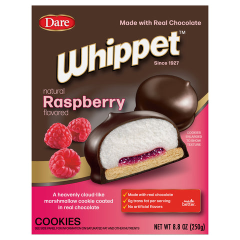 Whippet Raspberry Dark Chocolate Covered Marshmallow Cookie 8.8 OZ