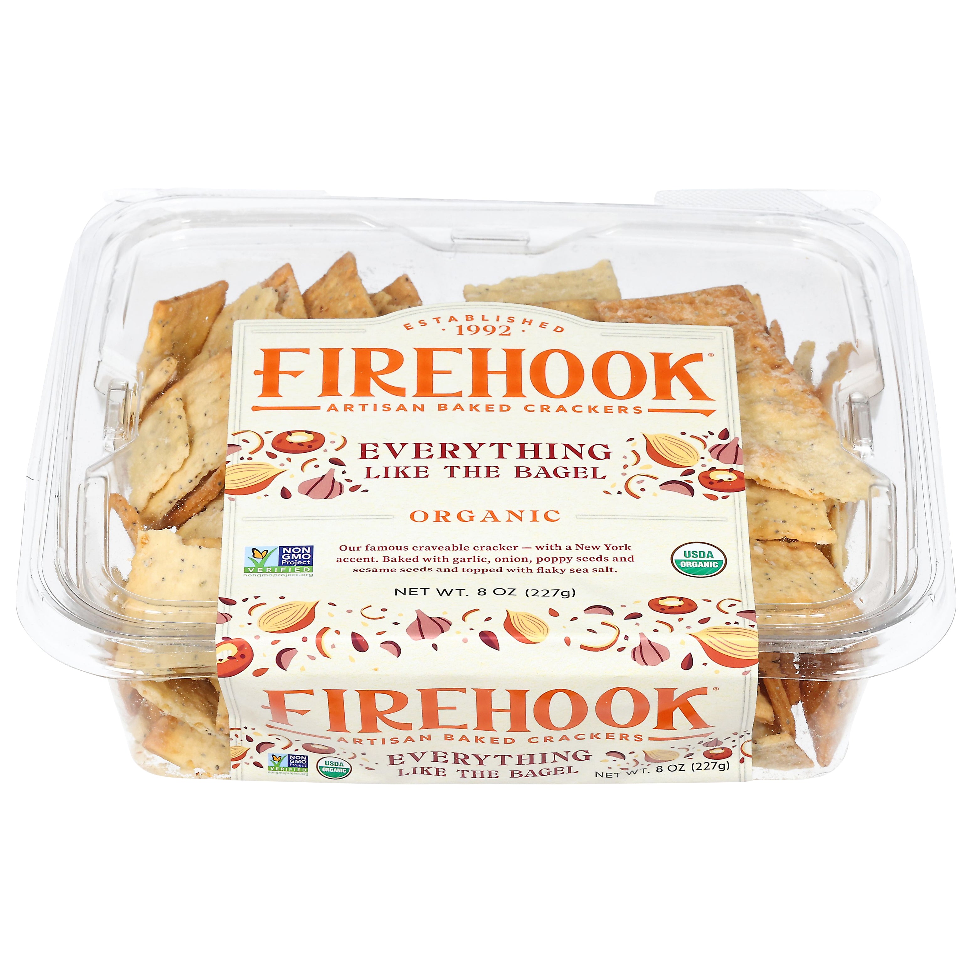 Firehook Crackers Firehook Organic Everything Baked Crackers 8 oz - 12 Pack – StockUpExpress