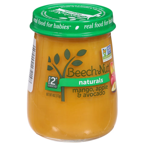 Beechnut Stage 2 Just Mango Apple & Avocado 4 OZ