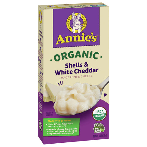 Annie's Homegrown Pasta Shells And White Cheddar Mac and Cheese 6 OZ
