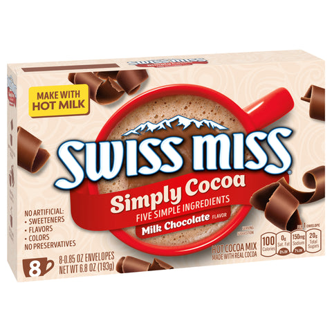 Swiss Miss Simply Cocoa Milk Chocolate Hot Cocoa Mix 6.8 OZ