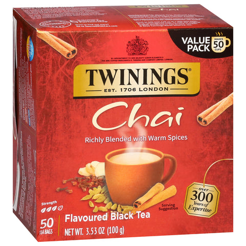 Twinings Chai Flavoured Black Tea 50 Tea Bags