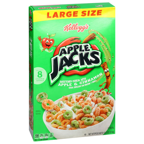 Apple Jacks Apple & Cinnamon Cereal Large Size 13.2 oz
