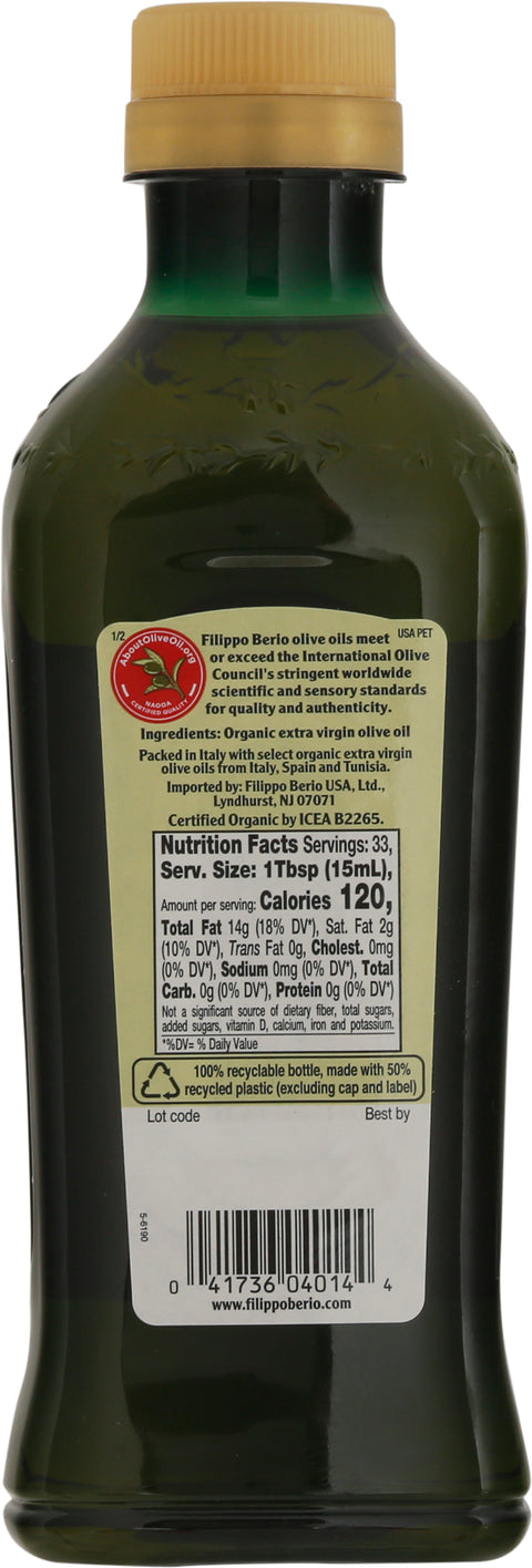 Filippo Berio Organic Extra Virgin Olive Oil 16.9 FZ