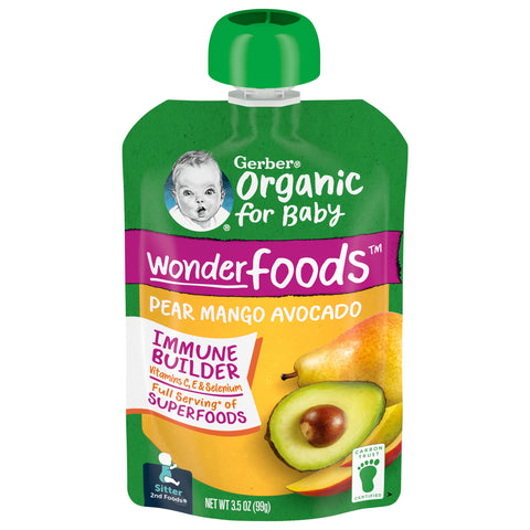 Gerber 2nd Foods Organic Pouch Pear Mango Avocado 3.5 OZ