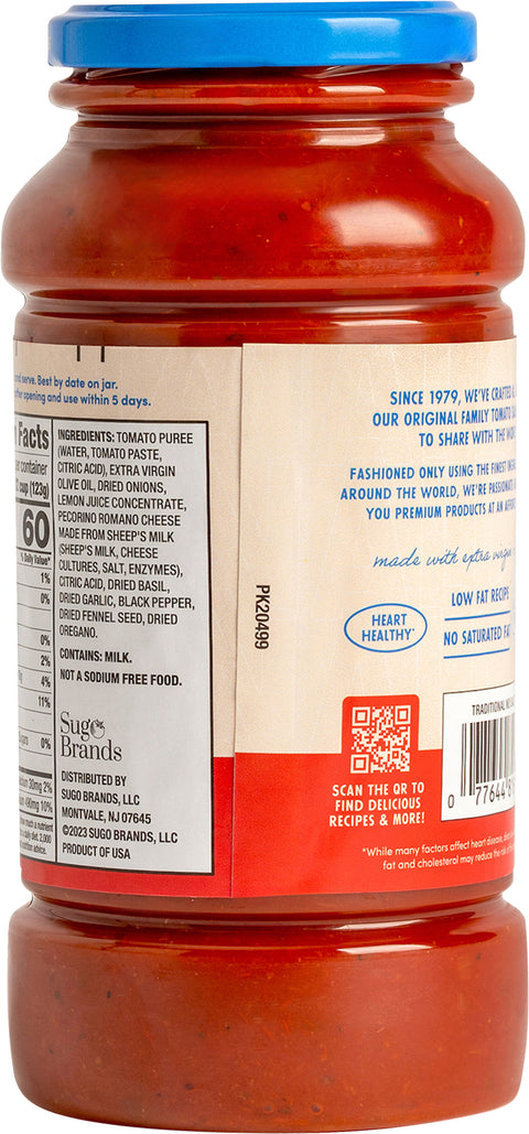 Francesco Rinaldi Pasta Sauce Traditional No Salt Added 23.5 OZ