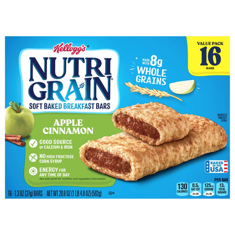 Kellogg's Apple Cinnamon Nutrigrain Bars 20.8 OZ