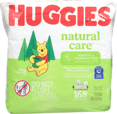 Huggies Natural Care Wipes 168 CT