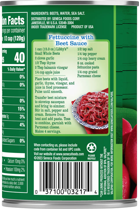 Libby's Whole Beets 15 OZ