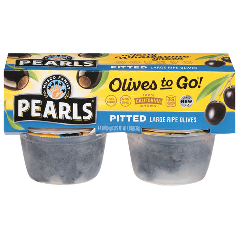 Pearls Black Olives To Go 4.8 OZ