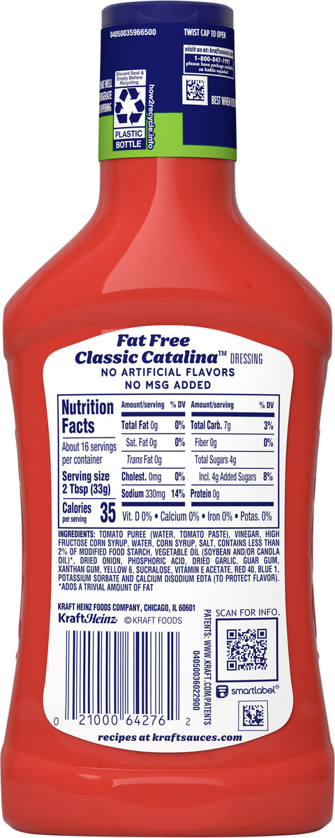 Kraft Fat Free Catalina Dressing 16 FZ