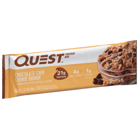 Quest Chocolate Chip Cookie Dough Flavor Protein Bar 2.12 OZ