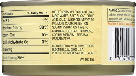 Reese All White Crab Meat 6 OZ