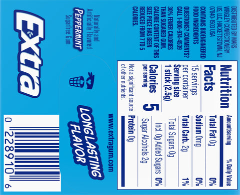 Extra Peppermint Gum 15 CT
