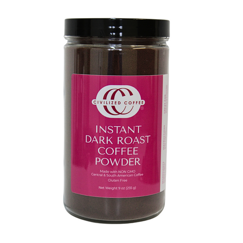 Instant Dark Roast Coffee (Central & South America) - 9 OZ 4 Pack