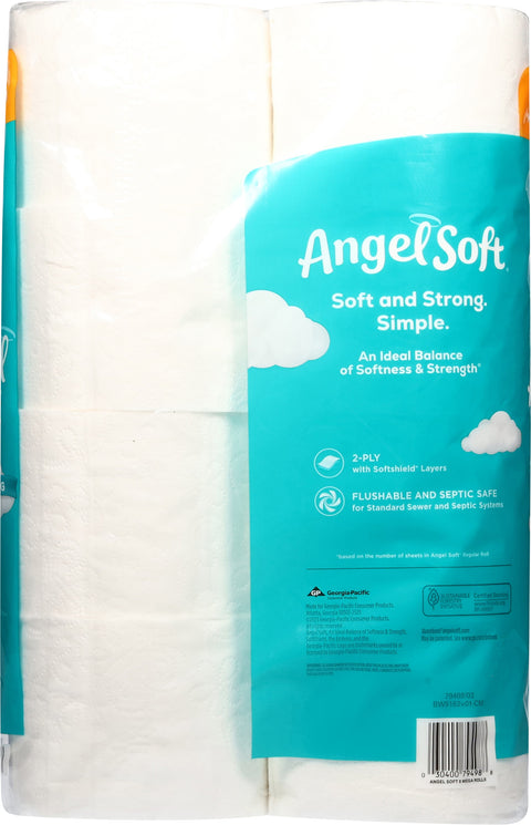 Angel Soft 2-Ply Unscented Bathroom Tissue Mega Rolls 8 ea