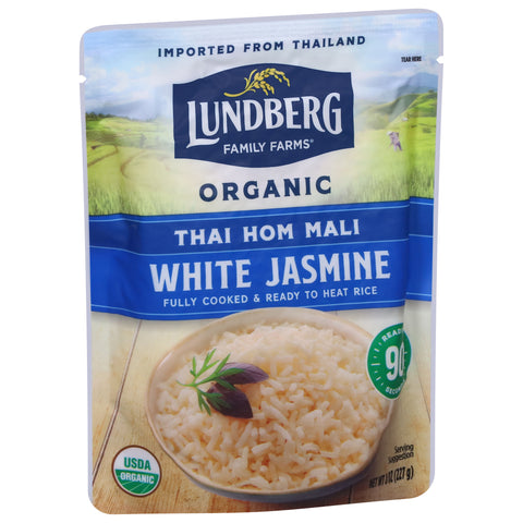 Lundberg Organic Gluten Free White Jasmine Thai Hom Mali Rice 8 OZ
