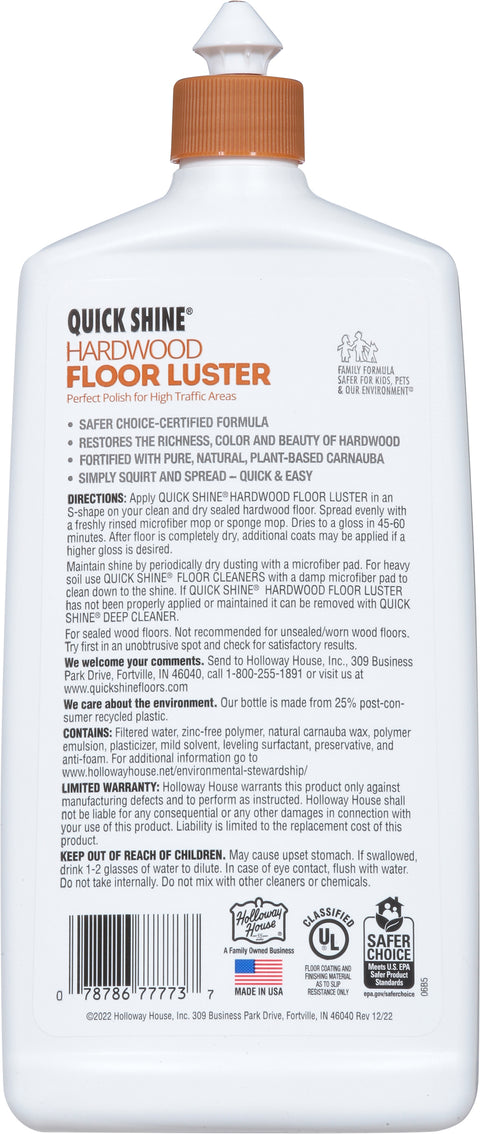 Holloway House Quick Shine Hardwood Floor Luster 27 FZ
