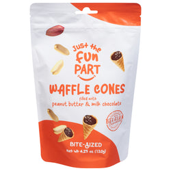 Just The Fun Part Waffle Cones Peanut Butter & Milk Chocolate - 4.23 OZ 6 Pack