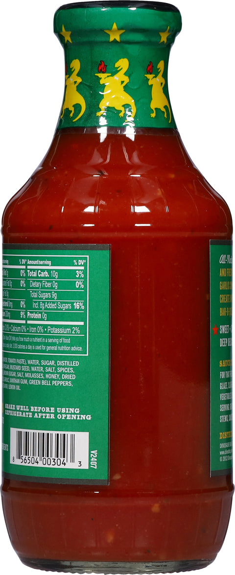 Dinosaur Gluten Free Roasted Garlic Honey BBQ Sauce 19 OZ