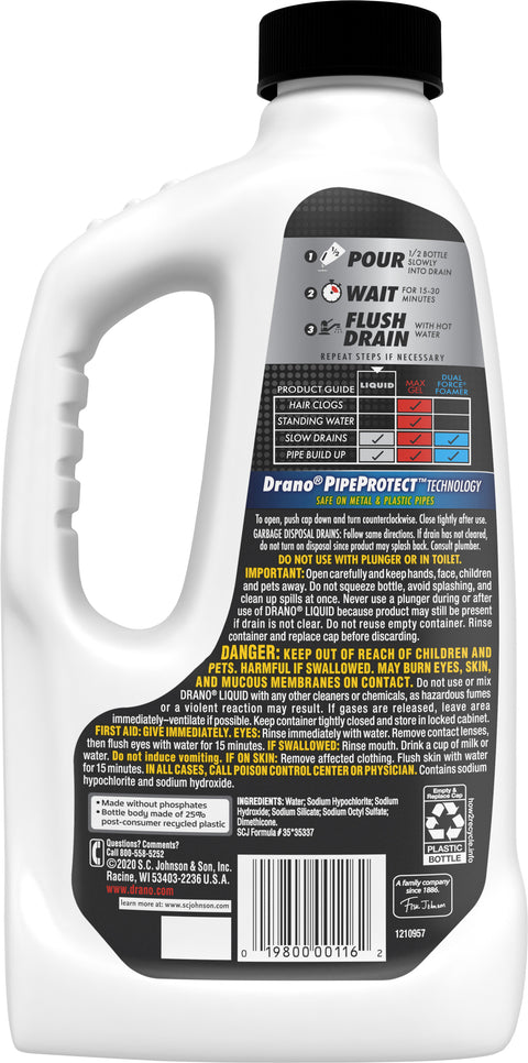 Drano Cleaner Drain Liquid 32 FZ