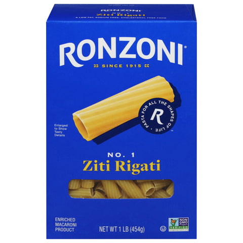 Ronzoni Ziti Rigati Pasta 16 OZ
