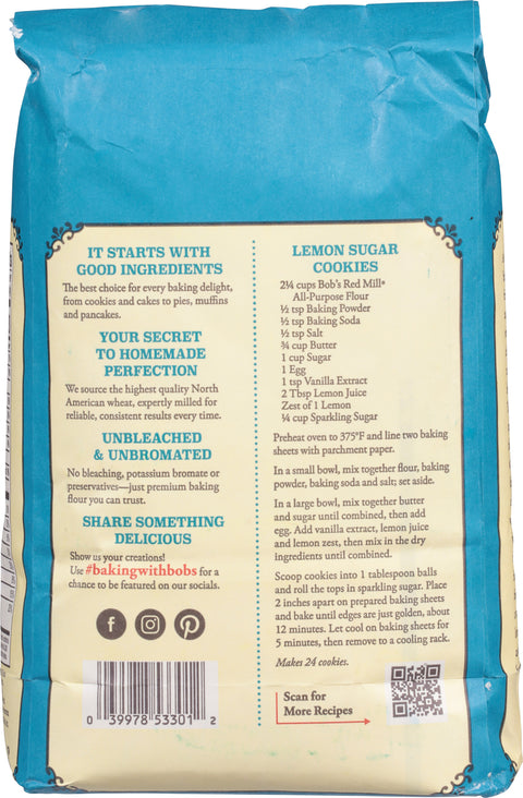Bob's Red Mill Unbleached White All-Purpose Flour 5 LB