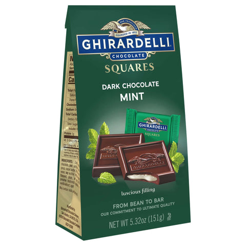 Ghirardelli Dark Chocolate & Mint Squares 5.32 OZ