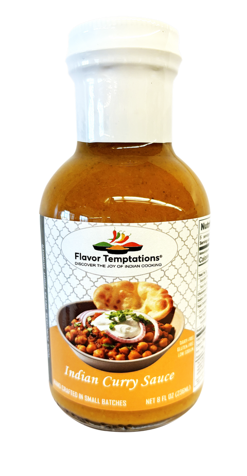 Flavor Temptations Indian Curry Sauce - 8 FL OZ 12 Pack