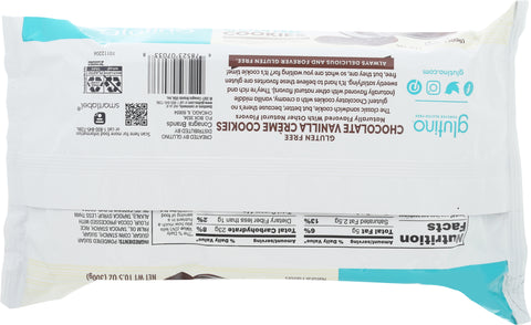 Glutino Gluten Free Chocolate Vanilla Creme Sandwich Cookie 10.6 OZ