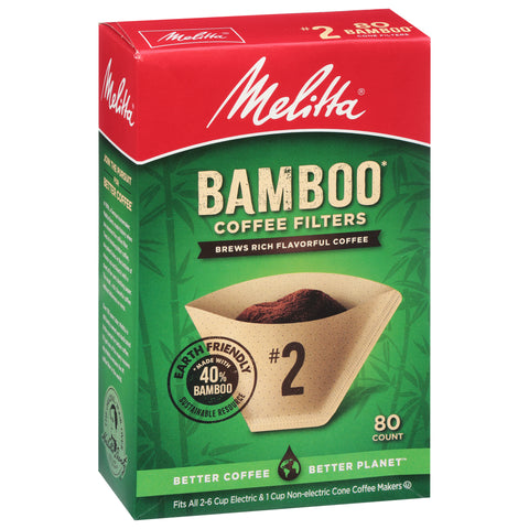 Melitta Coffee Filters Bamboo #2 80 CT